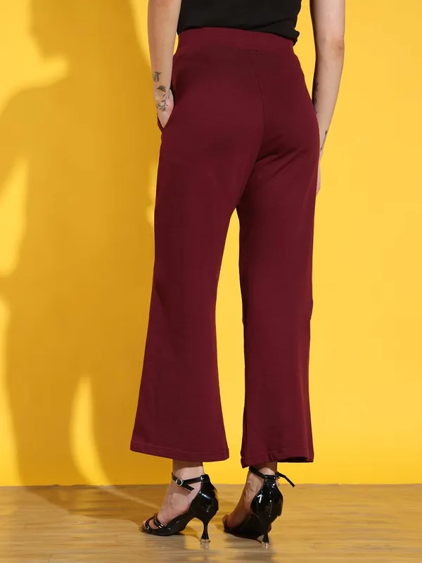 Burgundy_Bliss_Lycra,_Terry,_Cotton_Pants_For_Women