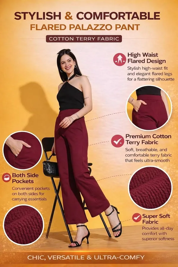 Burgundy_Bliss_Lycra,_Terry,_Cotton_Pants_For_Women