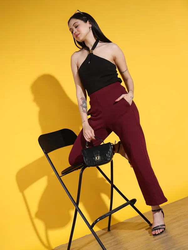 Burgundy_Bliss_Lycra,_Terry,_Cotton_Pants_For_Women