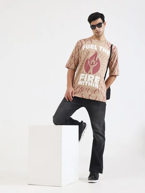 Beige_Cotton_T-Shirt_For_Men