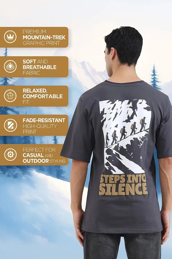 Grey_Cotton_Steps_Into_Silence_T-Shirt_For_Men