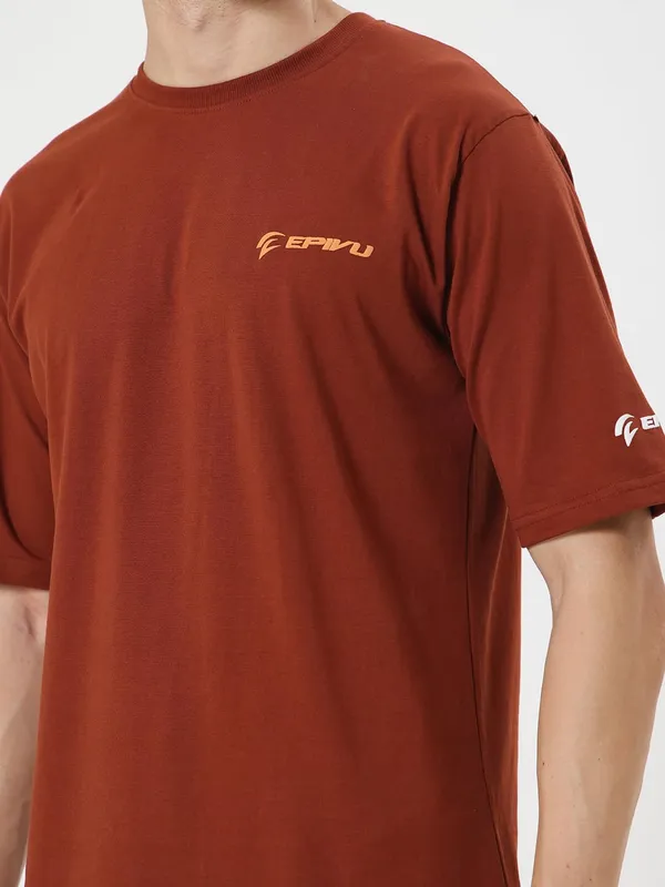 Brown_Cotton_T-Shirt_For_Men