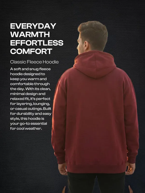Burgundy_Fleece_Hooded_Sweatshirt_For_Men