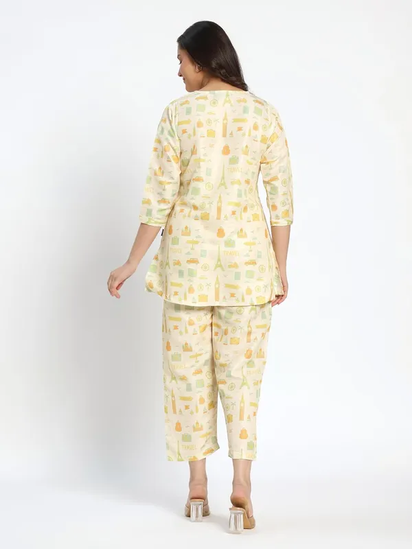 Beige_Crepe_Fabric_Coordinated_Outfit_For_Women