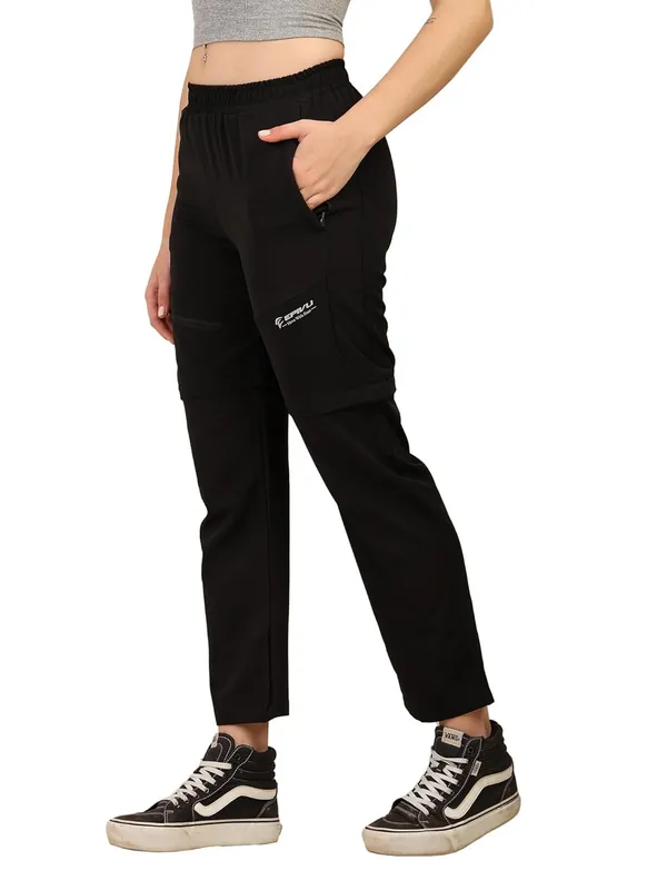 Midnight_Black_Nylon_Blend,_Spandex,_Terry_Pants_For_Women