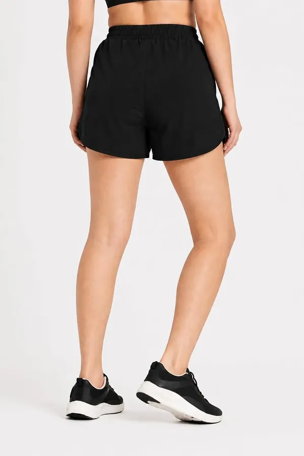 Black_Polyester_Shorts_For_Women