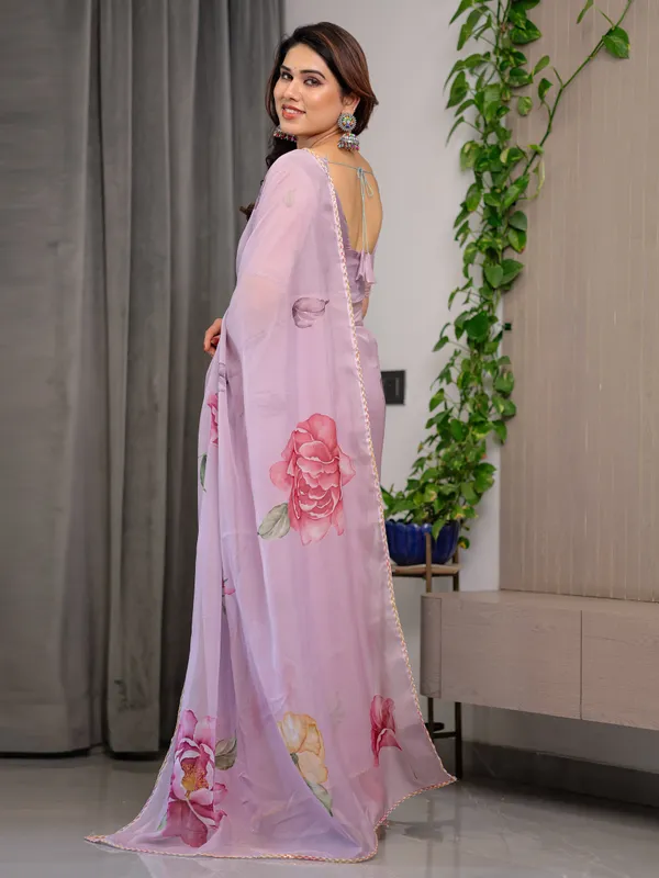 Lavender_Organza_Floral_Printed_Saree_For_Women