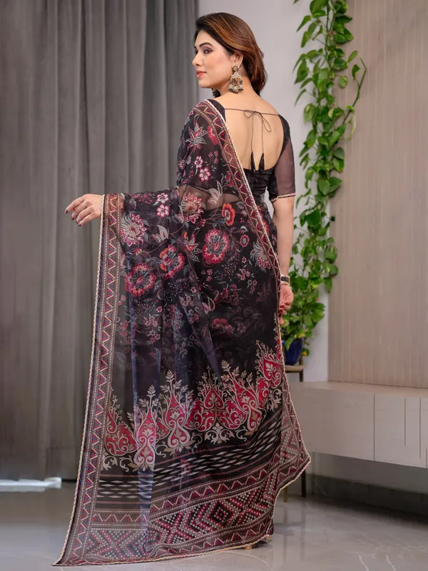 Black_Organza_Floral_Embroidered_Saree_For_Women