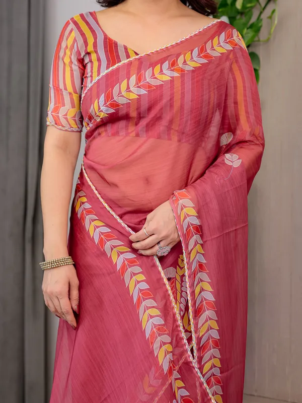 Pink_Organza_Embroidered_Border_Saree_For_Women