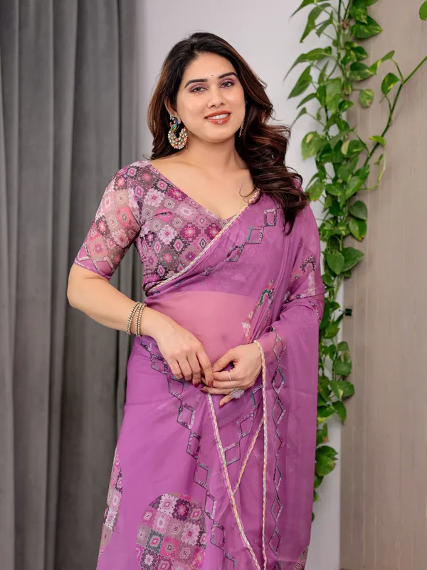 Purple_Organza_Floral_Embroidered_Saree_For_Women