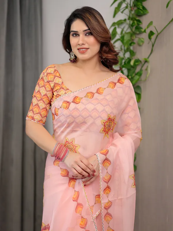 Pink_Organza_Embroidered_Saree_For_Women