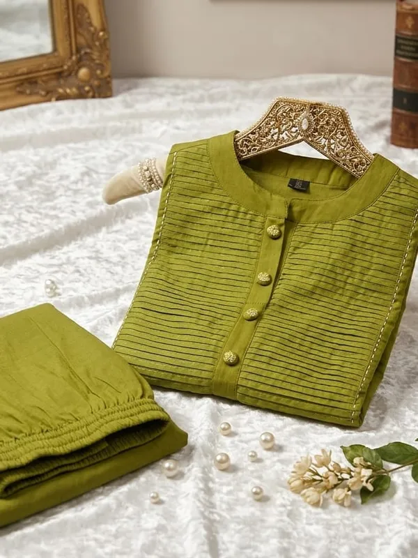 Green_Premium_Cotton_And_Polyester_Co-Ord_Set_For_Women