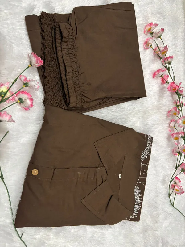 Brown_Premium_Cotton_With_Heavy_Embroidery_Co-Ord_Set_For_Women