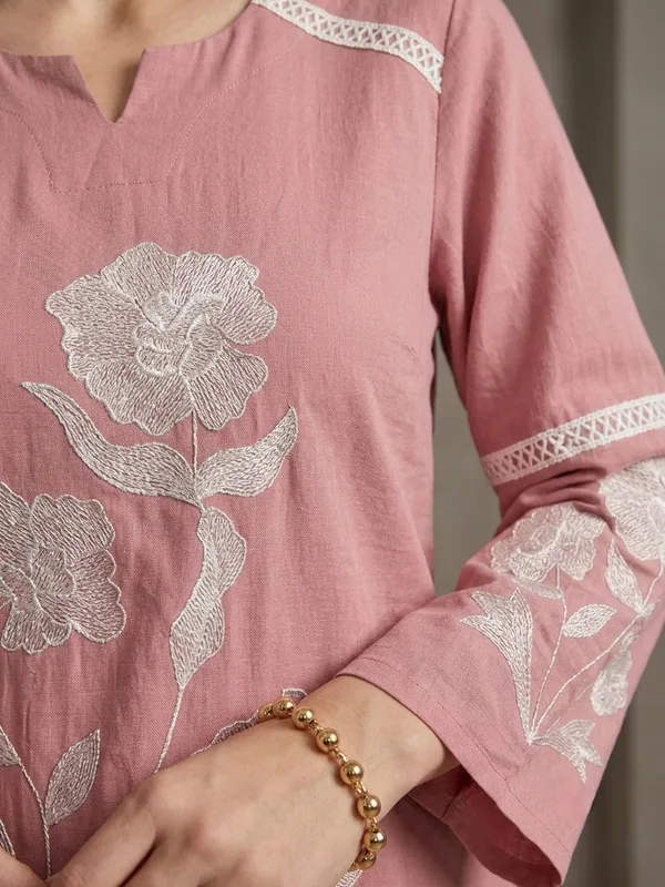 Pink_Premium_Cambric_Cotton_Dabu_Co-Ord_Set_For_Women