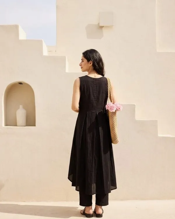 Black_Premium_Cotton_Slub_Co-Ord_Set_For_Women
