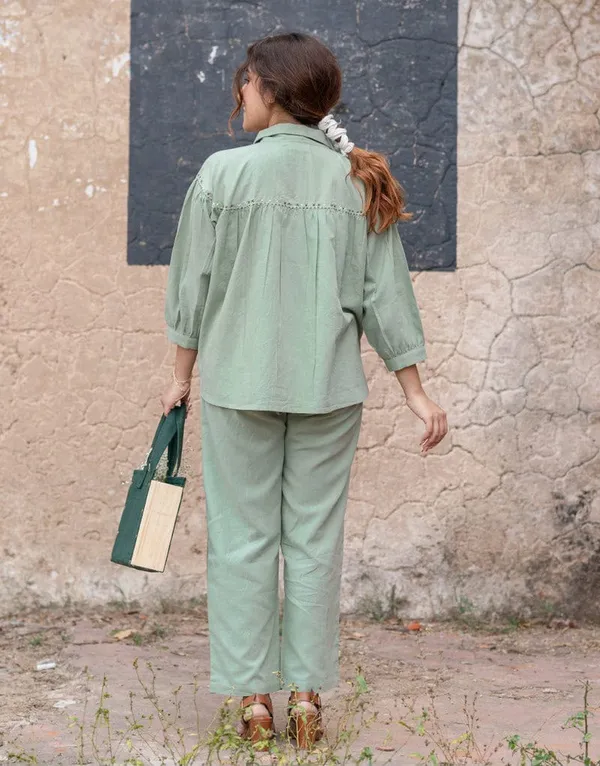 Green_Premium_Pure_Cotton_With_Embroidery_Co-Ord_Set_For_Women
