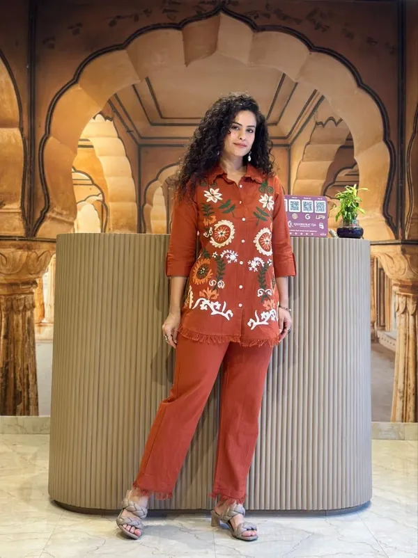 Brown_Premium_Pure_Cotton_Co-Ord_Set_For_Women