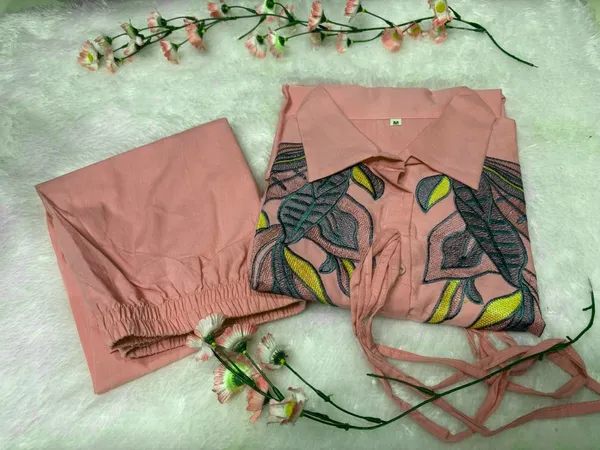 Pink_Premium_Cotton_And_Polyester_Co-Ord_Set_For_Women