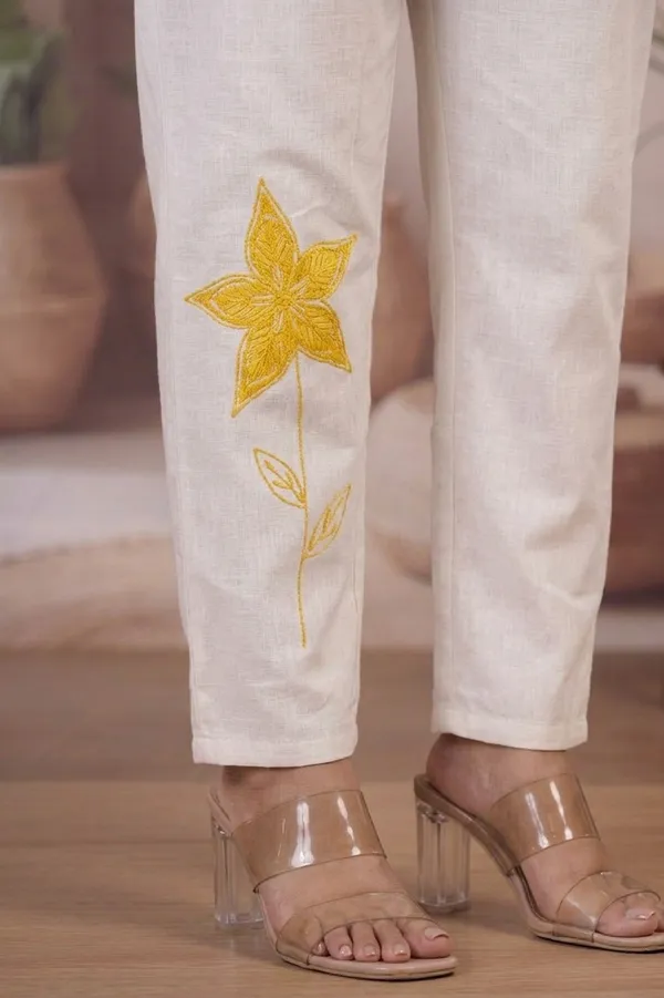 Gold_And_White_Premium_Cambric_Cotton_With_Embroidery_Co-Ord_Set_For_Women