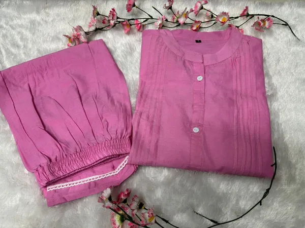 Pink_Premium_Cotton_Slub_With_Pintex_And_Embroidery_Work_Co-Ord_Set_For_Women
