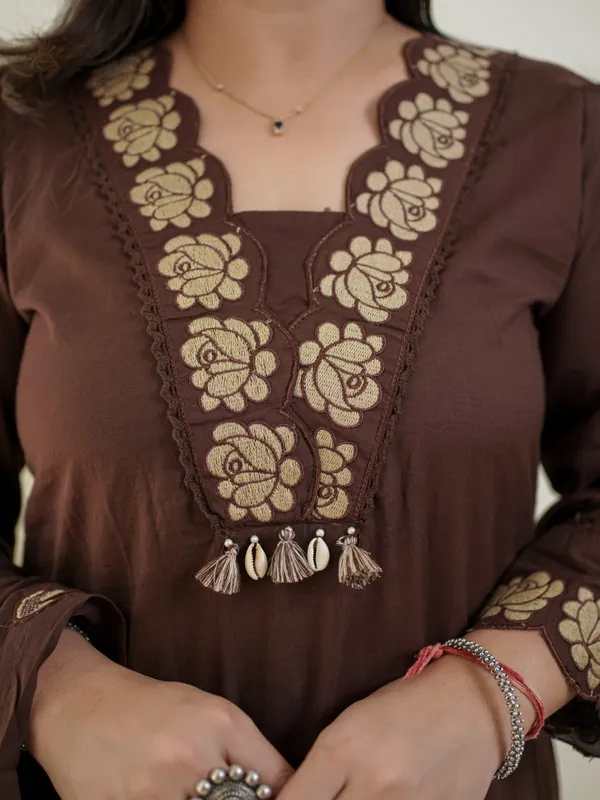 Brown_Premium_Pure_Cotton_With_Embroidery_And_Gpo_Lace_Work_3-Piece_Suit_Set_For_Women