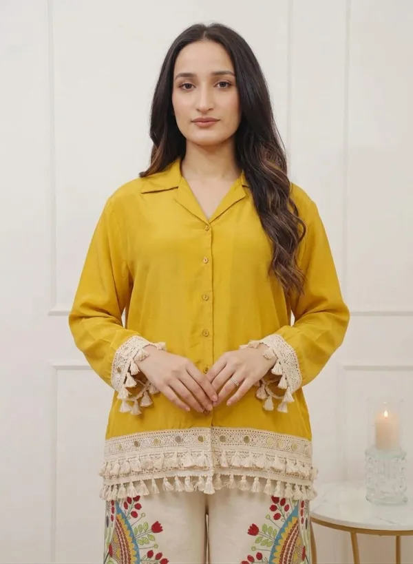 Yellow_And_White_Premium_Cotton_Slub_Co-Ord_Set_For_Women
