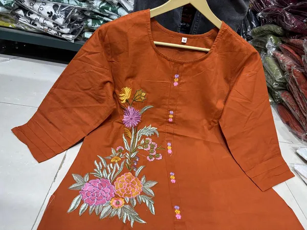 Brown_Premium_Cotton_With_Embroidery_Co-Ord_Set_For_Women