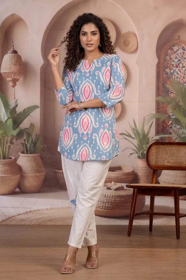 Blue_And_White_Premium_Cambric_Cotton_Co-Ord_Set_For_Women