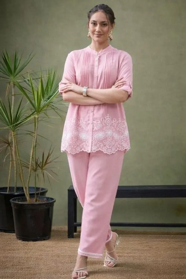 Pink_Premium_Cotton_Slub_With_Pintex_And_Embroidery_Work_Co-Ord_Set_For_Women