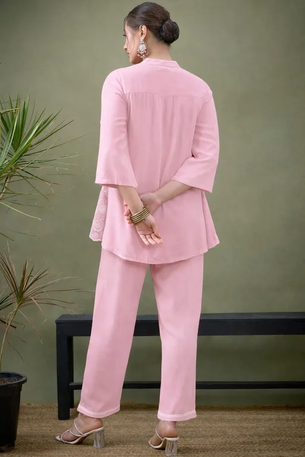 Pink_Premium_Cotton_Slub_With_Pintex_And_Embroidery_Work_Co-Ord_Set_For_Women
