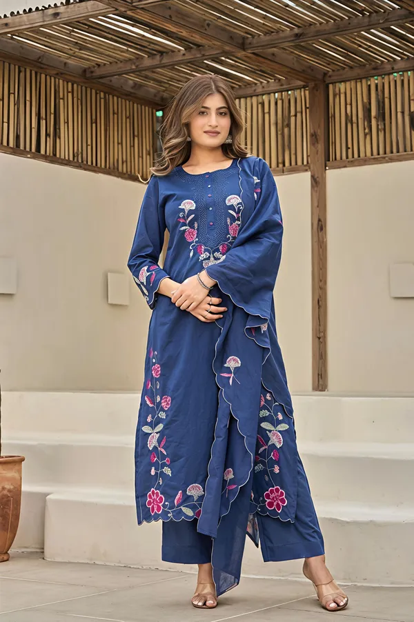 Blue_Premium_Mul_Chanderi_With_Embroidery_Kurta_Set_For_Women