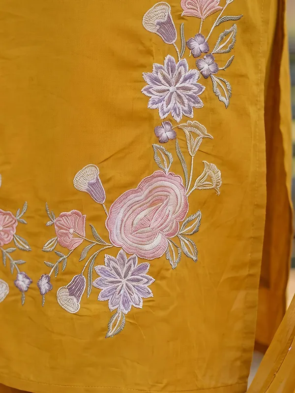 Yellow_Premium_Cambric_Cotton_With_Embroidery_Kurta_Set_For_Women