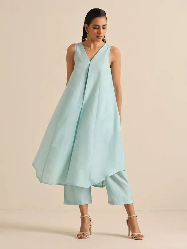 Sky_Blue_Premium_Cotton_Slub_Co-Ord_Set_For_Women
