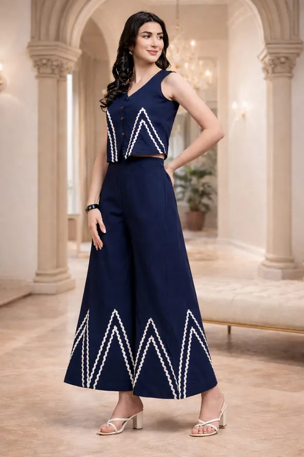 Blue_Premium_Cotton_Flex_Crop_Co-Ord_Set_For_Women