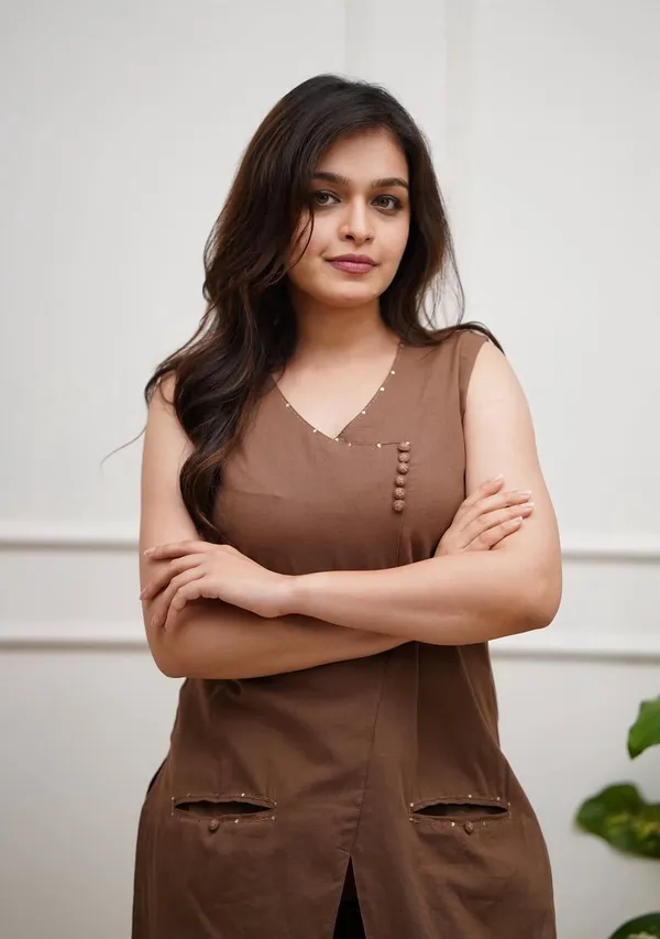 Brown_Premium_Pure_Cotton_Sleeveless_Co-Ord_Set_For_Women