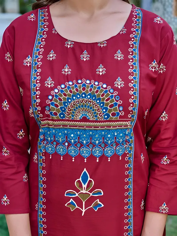Purple_Premium_Cambric_Cotton_Kurta_Set_For_Women