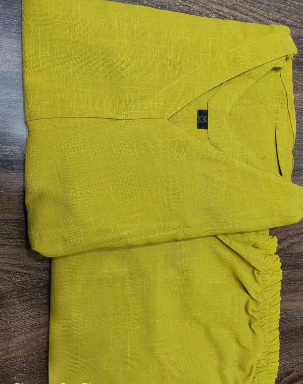 Yellow_Premium_Cotton_Slub_Co-Ord_Set_For_Women