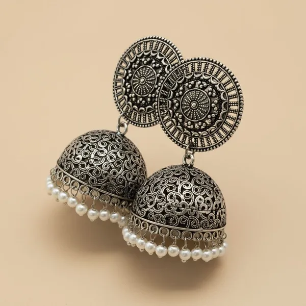 Rivah_Oxidized_Silver_Filigree_Jhumka_Earrings_with_White_Pearls_Metal_Drops_&_Danglers_()