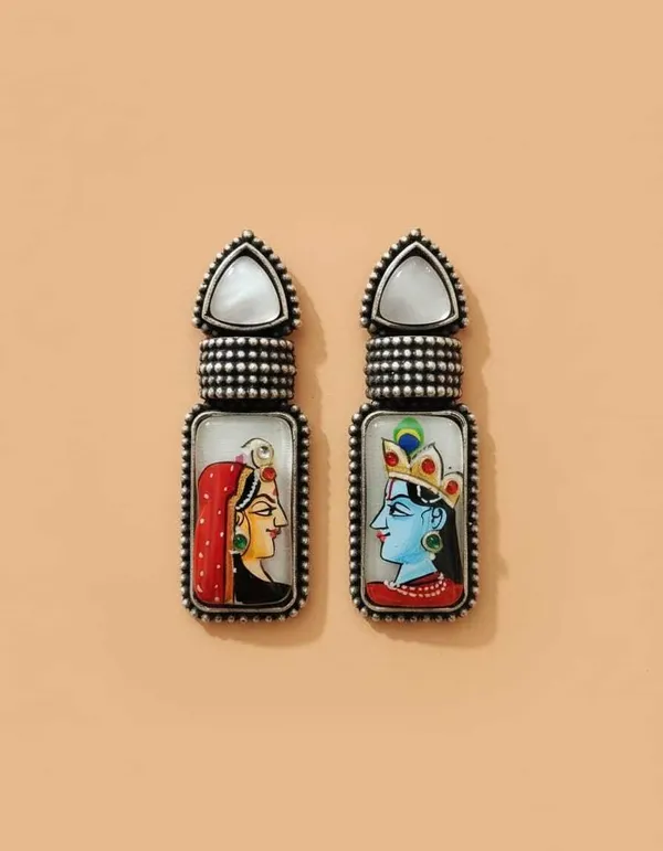 Rivah_Radha-Krishna_Miniature_Painting_Portrait_Drops_Alloy_Stud_Earring_()