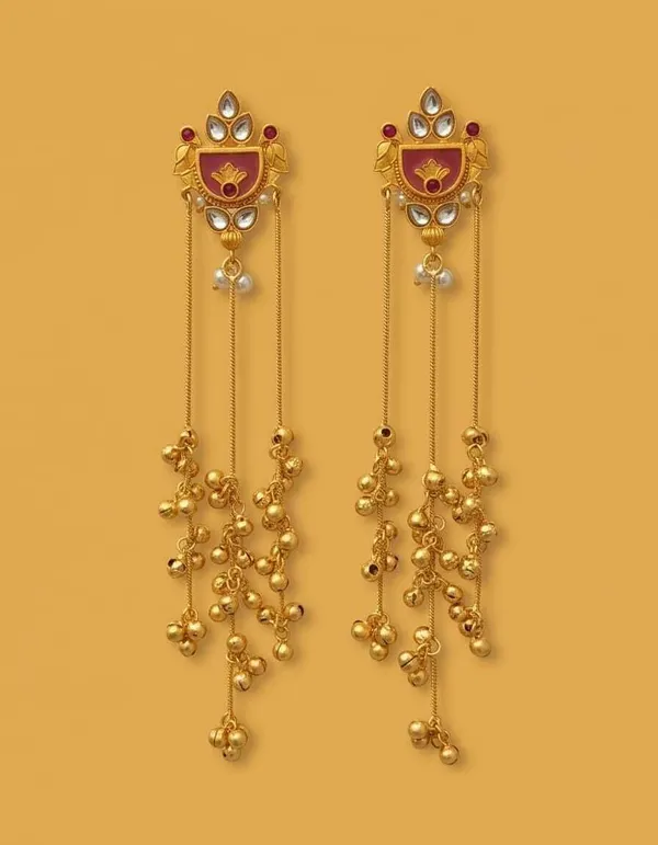 Rivah_Kundan_&_Meenakari_Golden_Long_Tassel_Drop_Earrings_with_Ghungroo_Clusters_Gold_Drops_&_Danglers_()