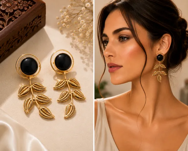 Elegant_Black_Stone_Leaf_Drop_Earrings_for_Women_|_Gold-Tone_Statement_Jewellery