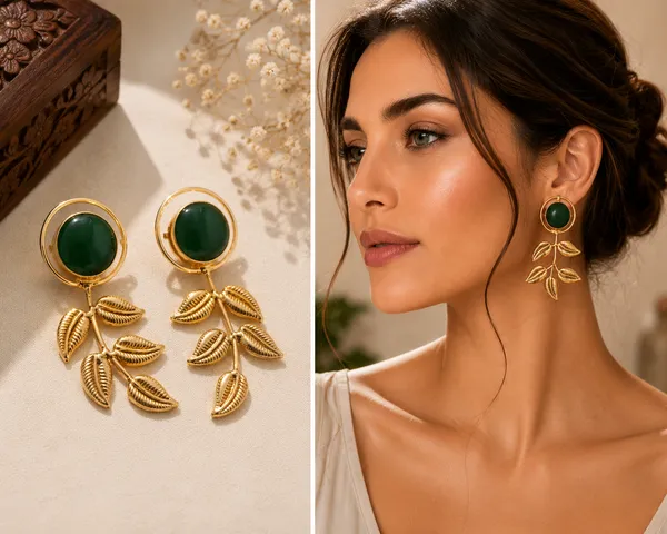 Elegant_Green_Stone_Leaf_Drop_Earrings_for_Women_|_Gold-Tone_Statement_Jewellery