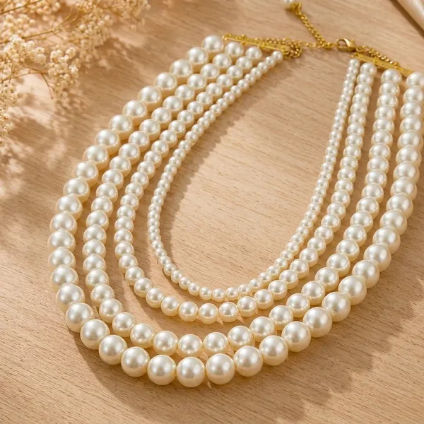 Elegant_Multi-Layer_Pearl_Necklace_With_Golden_Chain_Pearl_Alloy_Layered