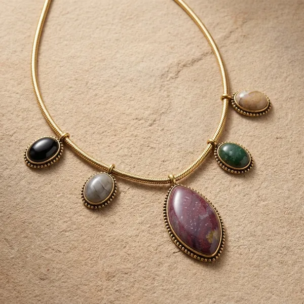 Agate,_Onyx_Alloy_Necklace