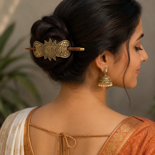 Antique_Golden_tone_Sun_Motif_Hair_Stick_With_Wooden_Back_Pin