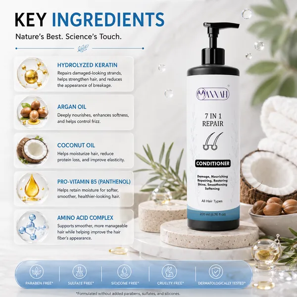 7_in_1_Total_Repair_Conditioner_for_Strong,_Smooth_&_Healthy_Hair_|_Deep_Moisture_Hair_Repair_Formula_|_200ml