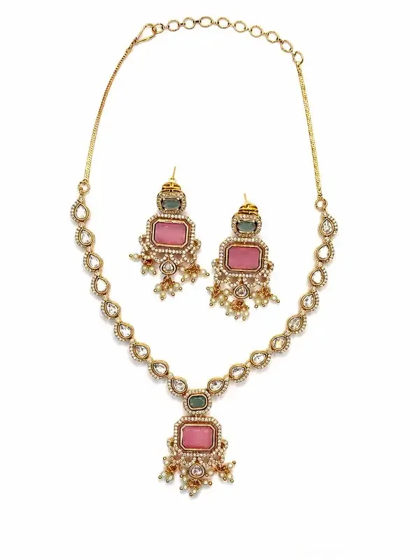 Blush_Pink_Gold-Plated_Kundan_Polki_Pendant_Set_For_Women