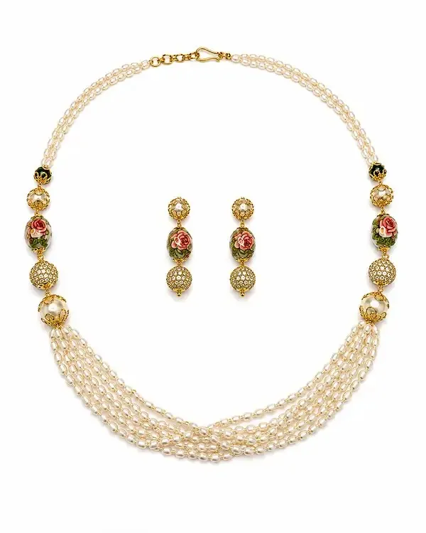 Pearl_White_Meenakari_Pearl_Layered_Necklace_Set_For_Women