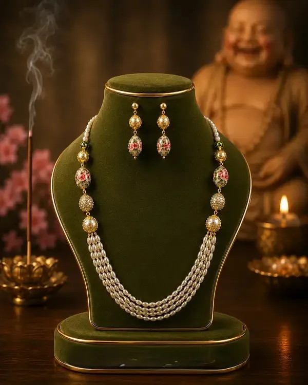 Pearl_White_Meenakari_Pearl_Layered_Necklace_Set_For_Women