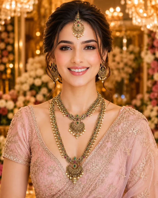 Multicolor_Kundan_Antique_Gold-Plated_Bridal_Layered_Necklace_Set_For_Women